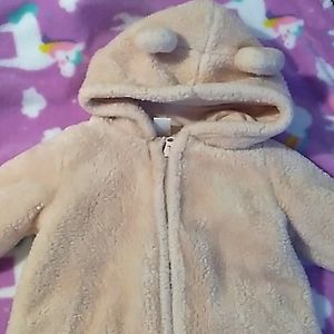 Zip upSnow suit 12-18 months light pink